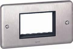 Synergy Authentic plates and support frames 8330 93 8331 91 7354 90 7354 91 Polished stainless steel front plates : electroplated stainless steel plate with trivalent chrome for mirror finish