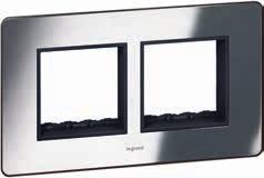 Synergy Sleek Design plates and support frames 8320 94 8325 91 7354 90 7354 91 Polished stainless steel front plates : electroplated stainless steel plate with trivalent chrome for mirror finish