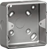 flush mounting steel back boxes surface mounting metal back boxes 0891 10 0891 13 7364 00 0891 11 7364 01 Pack Cat. Nos.