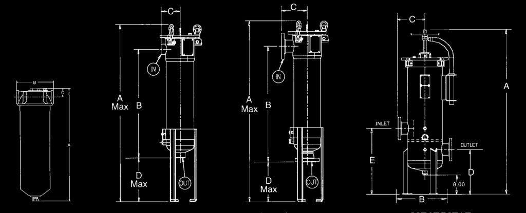 Drawings, Dimensions & Specifications Compressed Air MT1N MF2N MF2F/MF3F MF4F/MF6F DIMENSION A B C D E WEIGHT MT1N-0110 13.38 /33.98 4.44 /11.28 1.25 /3.18 N/A N/A 5 /2.28 MT1N-0120 23.38 /59.38 4.