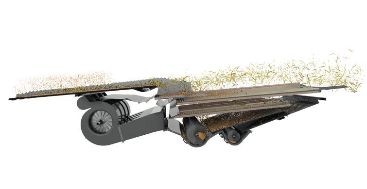 The APS straw walker system uses the same high capacity APS threshing technology as the LEXION 700 series.
