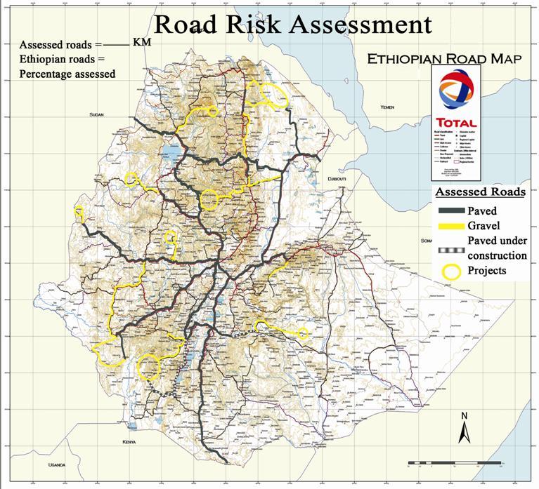 Ethiopian roads: Paved : 8 295 km Gravel : 14 136 km