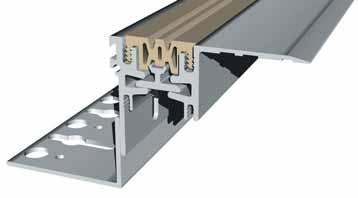 Structural expansion joints Light duty Medium duty Wide expansion movements For floor Joints selection chart: see page 87 Floor profile Kindly ask for minimum 04.