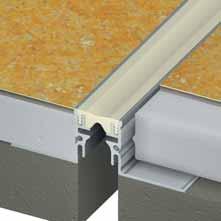 includes: - screed and movement joints: these rigid and compressible profiles are used to divide screeds,