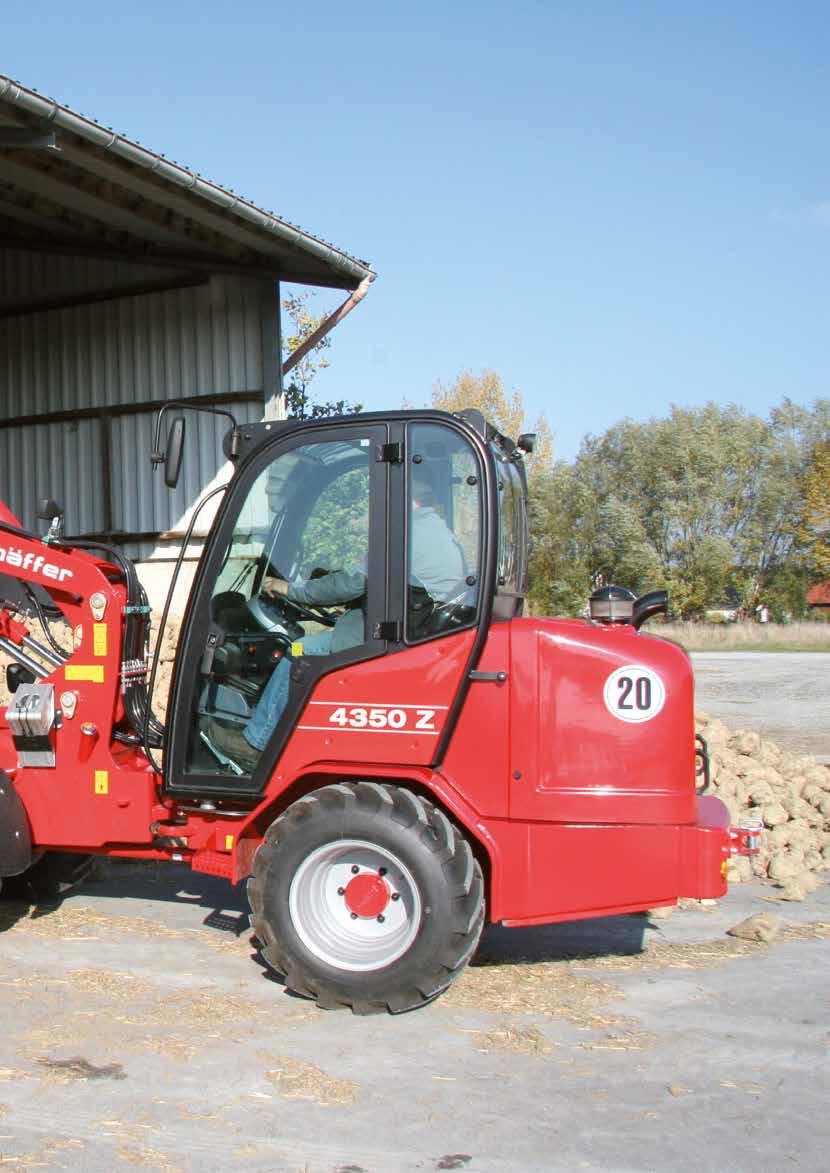 The 4350 Schäffer series: The compact loaders with the Z-bar boom Versatile, powerful and strong - the robust 4350 series makes the daily work