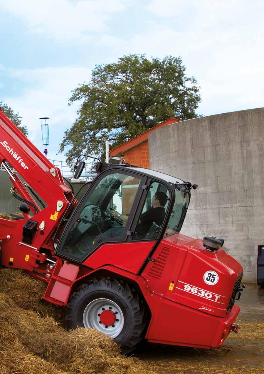 Schäffer 9630 T telescopic loaders : the loader with added value Here are only five features that make this loader added-value machines: 1.