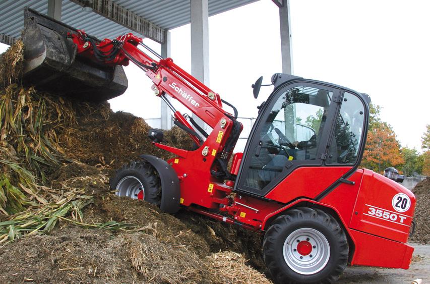 New compact pivot steered tele handlers: 3550 T and 3560 T Compact pivot steered tele handlers are universal working machines for smaller and medium-sized farms.