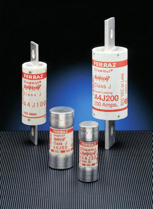 A4J FAST ACTING/Class J For excellent CURRENT LIMITING PROTECTION A4J Class J fuses deliver excellent current-limiting protection to a wide variety of applications.
