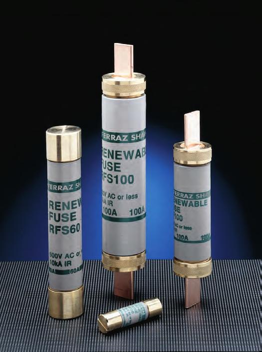 RENEWALE RF/RFS & RL/RLS class H traditional protection for circuits with less than 10,000a SHORT CIRCUIT CURRENT RF and RFS general purpose fuses are suitable for application where available short