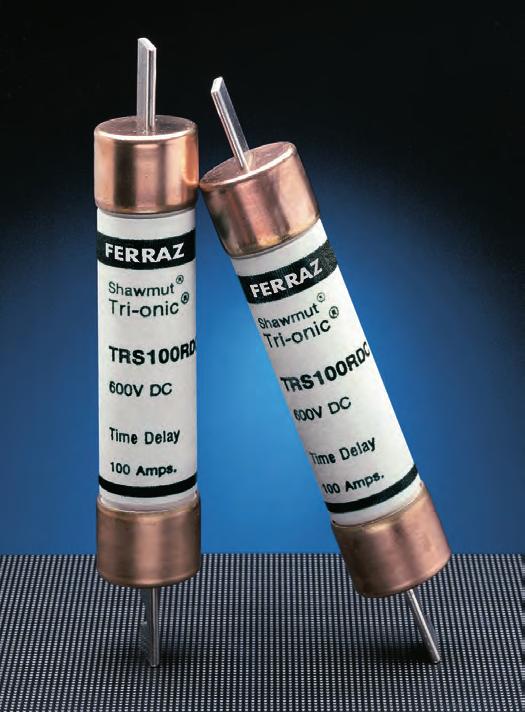 tri-onic TRS-RDC time delay/dc rated DC RATED FOR TOUGH DC APPLICATIONS The Tri-onic DC fuse series is designed for DC circuit protection in surface and underground mines.