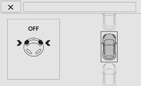 Driving F Select the exit parking space manoeuvre. The indicator lamp in the control comes on. F Operate the direction indicator on the exit from parking side.