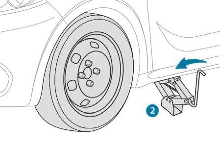After changing a wheel To store the punctured wheel in the boot correctly, first remove the central cover. If your vehicle has a "standard" 15-inch spare wheel, do not exceed 50 mph (80 km/h).