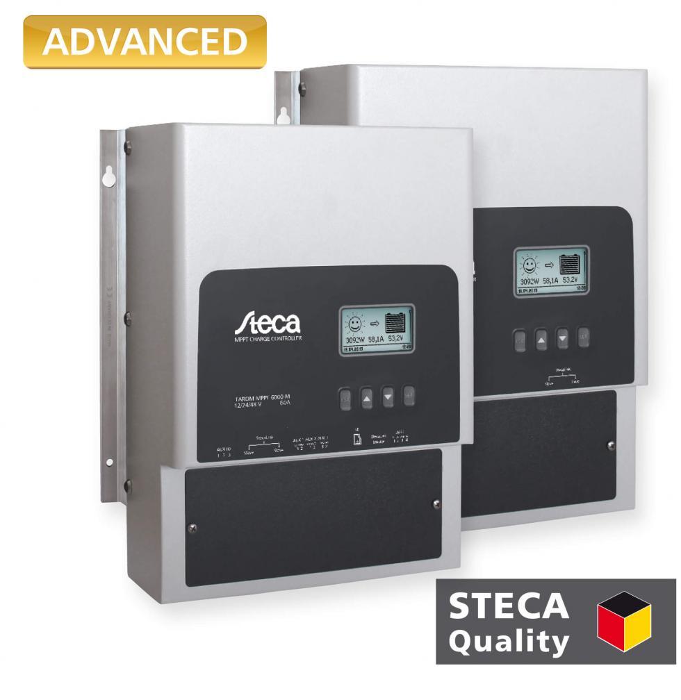 The Steca Tarom charge controller is the ideal choice for larger systems at three voltage levels (12 V, 24 V, 48 V).