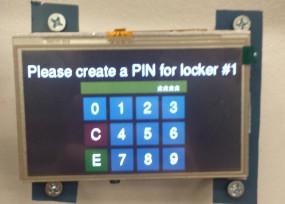 Security System User Interface Each locker saves a 4 digit PIN Simple Easy to use with big buttons.