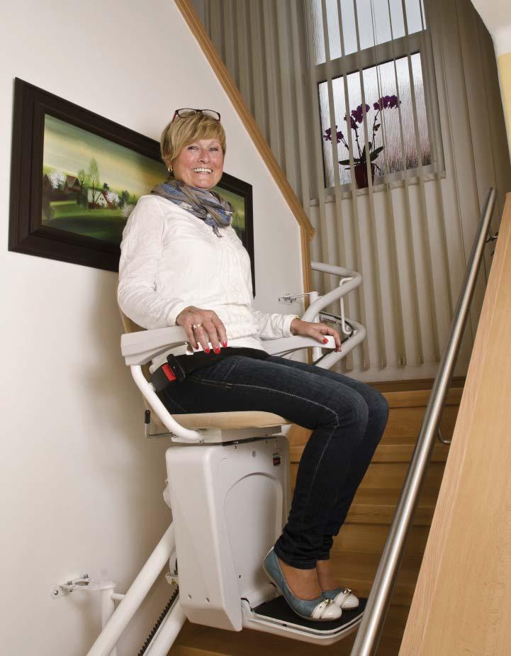 Stairway lifts ALPHA Elegant and save up the stairs with the Alpha curved chair stairlifts ALPHA The chair stairlift for curved staircases The Alpha stairlift can eliminate the barrier of stairs