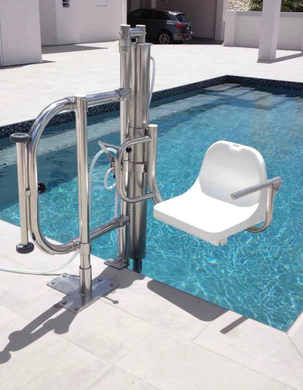 LIFT XY Apealing desing in stainless steel Poollifts DOLPHIN The unique solution for independent access to your swimming pool The poollift Dolphin is a valuable aid to get you in or out of a swimming