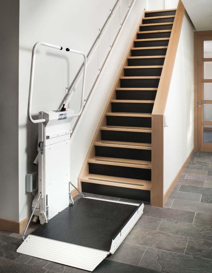 Platform stairway lifts DELTA DELTA Adaptable to any type of striaght staircase, no matter how narrow or steep The platform stairlift for straight staircases The Delta platform lift is the perfect