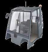 The electrical cabinet is easy to access and, when the cabin is raised, the hydraulic filters, servicing points and the entire drivetrain