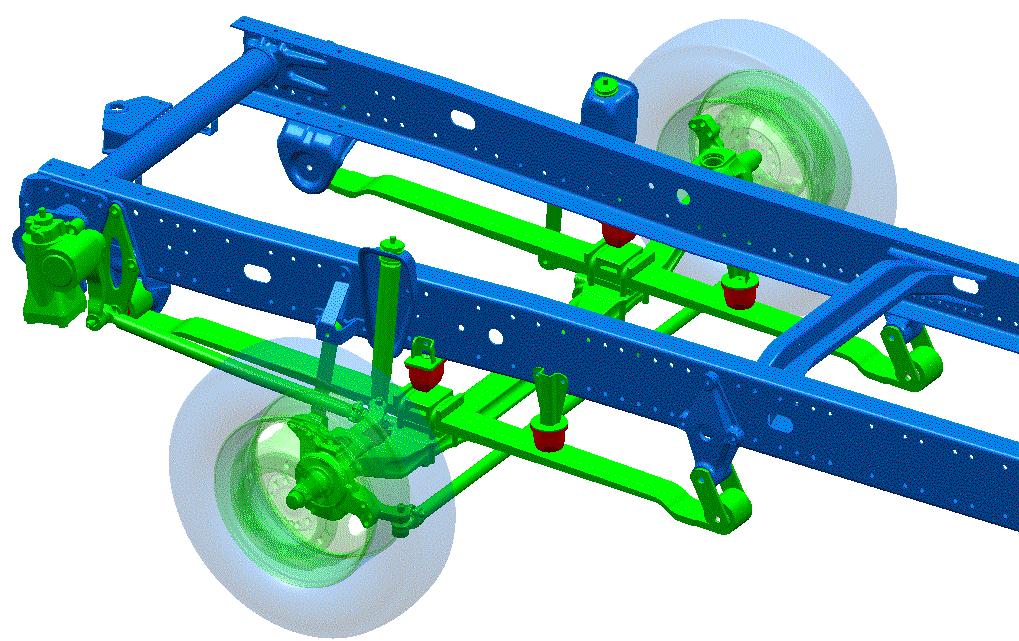Introduction Principals of leaf spring suspension determines the performance of the vehicle in terms of suspension and guidance Driving direction Steering gear Drop arm