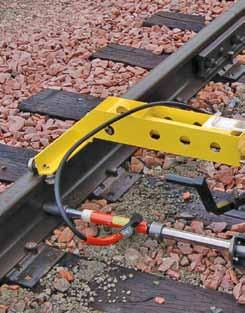 Economy Track Gauge Reader (does not roll through switches) A worker can check hundreds of yards of track without having to bend and stoop every few feet to check gauge.