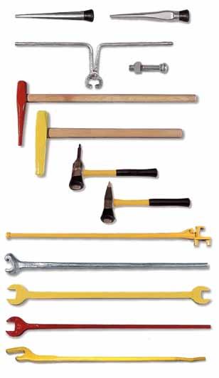 5-7 Sledge Hammer 4123-94 8-8 Sledge Hammer 4123-95 10-9 Claw Bar 4123-04 27 b x s 10 Magnetic Spike Setter 4123-132 1-9 6 7, 8 10 spike held in place by magnet Rail Handling Tools Key Description