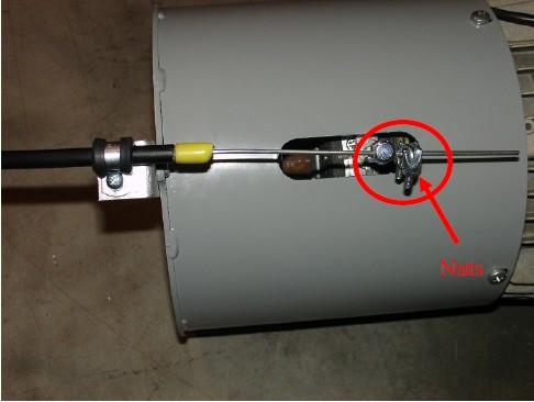 If the release rod is working properly the hoist should require little effort to operate. Improper adjustment of the brake release will allow the brake to drag during the hoisting of the door.