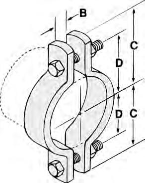 Pipe Clamps Designed to be used in the suspension of non-insulated pipe lines where heavier loads are to be suspended. Normally used in conjunction with Fig. 5 weldless eye nut or Fig.