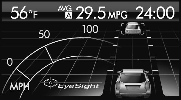 NOTE When the Adaptive Cruise Control is turned to OFF, the screen of the multi function display will switch to the triple meter screen. * For details, refer to the Owner s Manual for your vehicle.