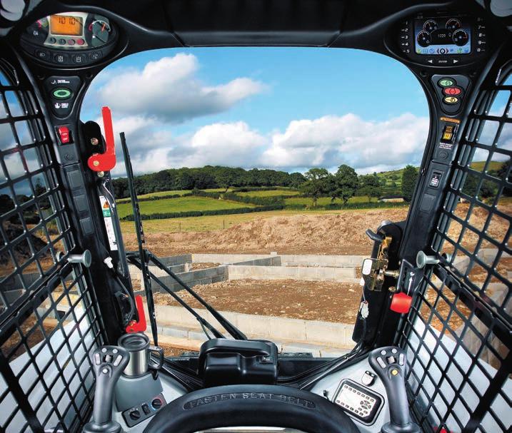 First class comfort n Pressurised cab for more operator comfort Bobcat has the best cabs on the