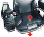 better visibility New fully adjustable suspension seat Joysticks (option) integrated in the