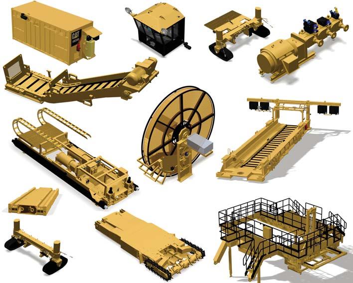Equipment Relocation Convenient modularity for quick assembly. Easy Machine Relocation For quick relocation over long distances, the Cat highwall mining system can be taken apart in modules.