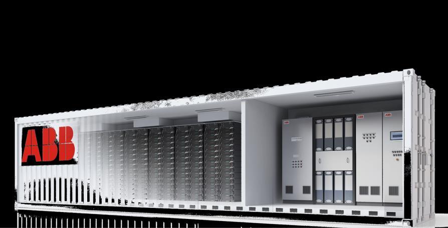 ABB in Microgrid Grid stabilization and energy storage PowerStore Containerized plug-and-play solution in various ratings Fully productized and scalable to address