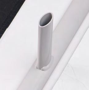 durability. Elliptical tubing provides superior frame strength.