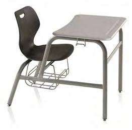 Two-Student Desk Contemporary style supports teamwork and provides
