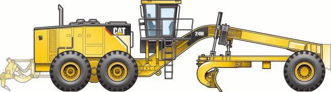 Dimensions All dimensions are approximate, based on standard machine configuration with 29.5-29 28PR tires. 1 10 9 8 2 11 3 4 12 5 13 6 7 1 Height top of cab 4352 mm 171.