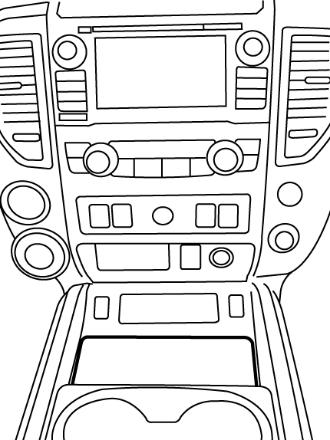 INSTALLATION PROCEDURE: Fig. 8 6) Removal of footwell trim panel. a) Remove one push pin fastener from outer footwell trim panel (RH).
