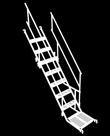 STAIRWAYS info Find Starting Stairways Frames on page 13 EXTERIOR SCAFFOLDING COMPONENTS - SAFERSTACK DESCRIPTION 60" STEEL STAIR WITH HANDRAILS (7 X 60 ) FOR 60" FRAME OUTER HANDRAIL (7 X 60 ) FOR