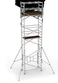 18 EASY-SET SCAFFOLD TOWER WITH GUARDRAILS AND OUTRIGGERS 24 EASY-SET SCAFFOLD TOWER WITH GUARDRAILS AND OUTRIGGERS DIMENSIONS (W X D X H) 65 X 31 X