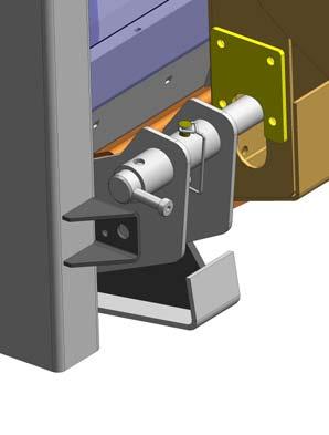 feeder house lock. b) Guide plates are stored in the document holder on the back side of the header.