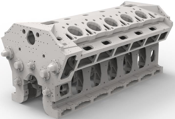 MAKE THE FOUNDATION SOLID & STRONG Engine Structure & Power Systems Engine block The block has been given a stiff and durable design to absorb internal forces One