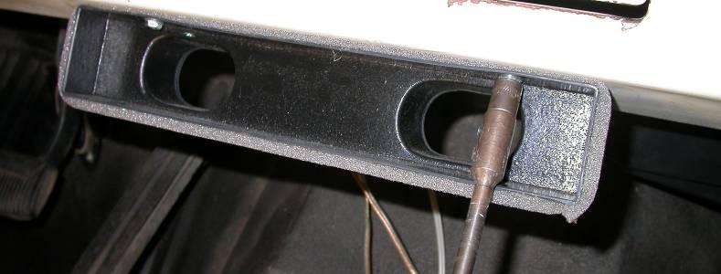 Attach hose adapter to bottom of the dash using #10 screws.