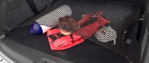items in the cargo area with this flexible net pouch