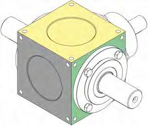 Identification of bevel gearbox housing sides To describe and defi ne a bevel gearbox accurately, to indicate the mounting side of the bevel gear on the external structure or to determine the side of