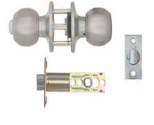 Door locks Round cylinder knobset Satin silver