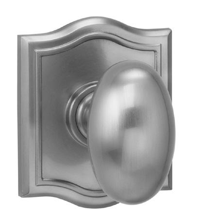 SET CONTENTS - Passage and Privacy Functions: Each set consists of 2 door knobs (or 2 lever handles), 2 finished rosette covers, 2 sub-roses, tubular latch, spindle, and all mounting hardware.