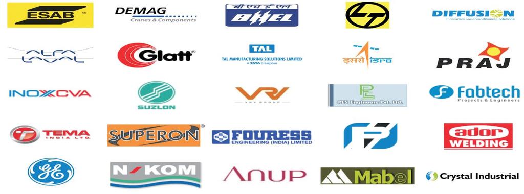 FEW OF OUR ESTEEMED CLIENTS ALFA LAVAL INDIA, Satara ANUP ENGINEERING LIMITED, Ahmedabad ADOR FONTECH ALTECH FAB.