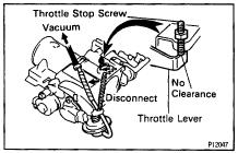(b) Apply vacuum to the throttle opener.
