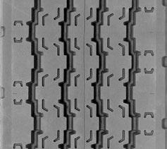 Global All position rib retread designed for use in a variety of applications. (1) Five-rib design provides lateral and directional control.