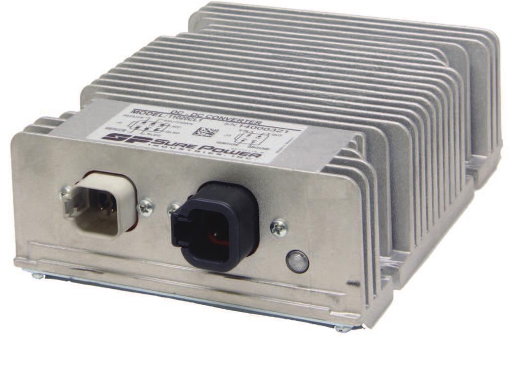 Series 21000 DC Converter 21030C10 The 21030C10 DC converter provides regulated 12V power from a 24V input.