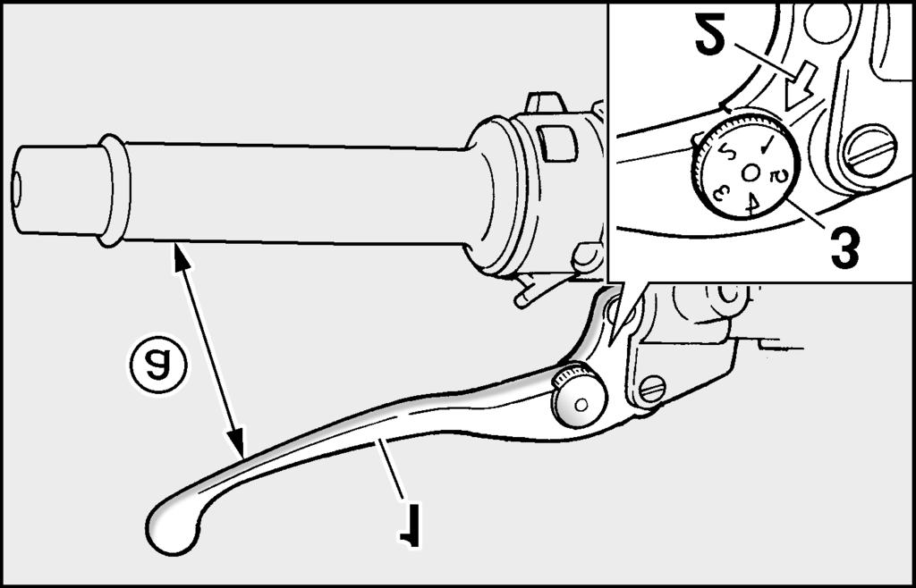 INSTRUMENT AND CONTROL FUNCTIONS EAU00153 Clutch lever The clutch lever is located at the left handlebar grip. To disengage the clutch, pull the lever toward the handlebar grip.